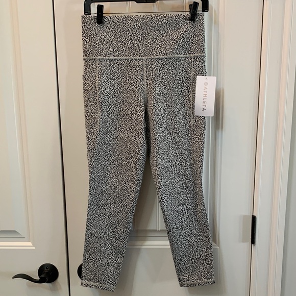 Athleta Pants - Athleta Salutation II Textured Tight Black and White Leggings